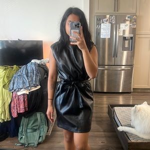 Leather dress